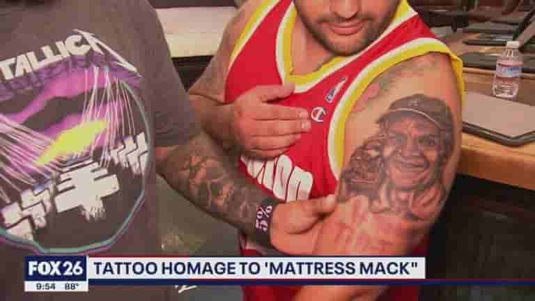 Mattress Mack tattooed