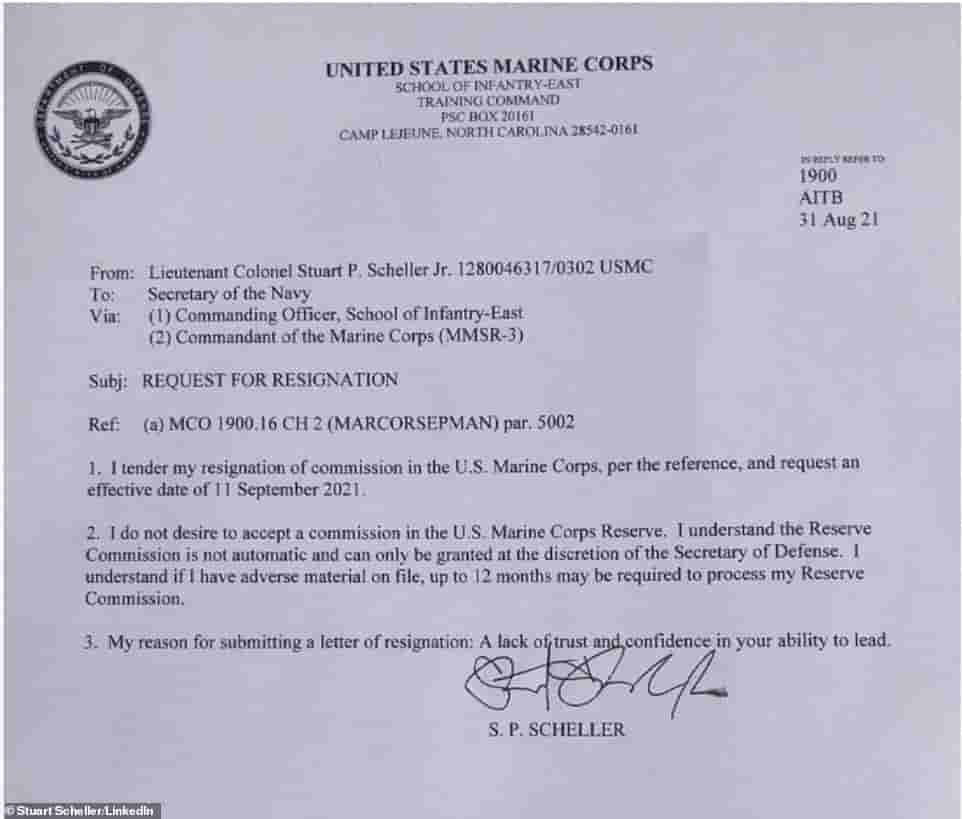 Three Congressmen Send Letter To Secretary Of Navy To Ask About Lt. Col. Stuart Scheller
