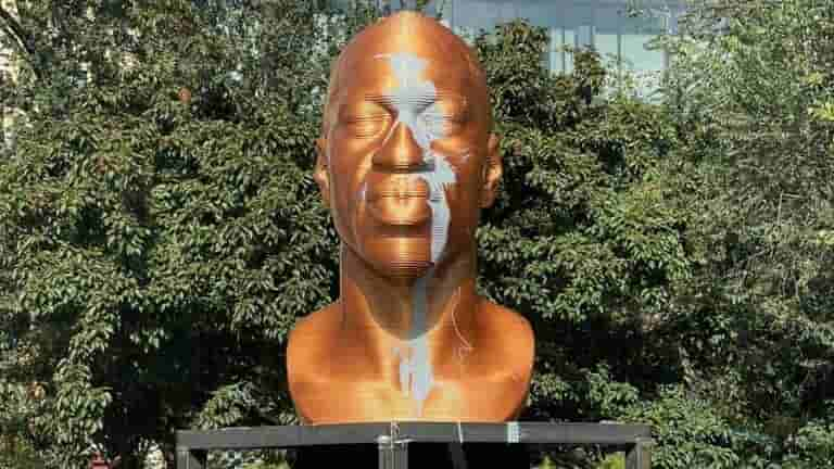 Newly Unveiled George Floyd Statue Defaced For The Second Time