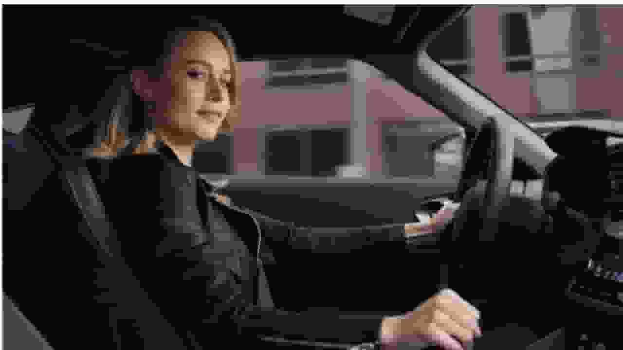 Brie Larson Inside the car