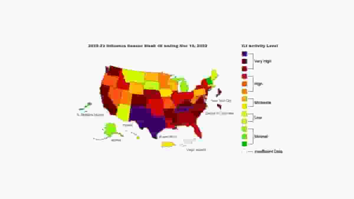 According to CDC data, Texas is witnessing very increased rates of respiratory disease 