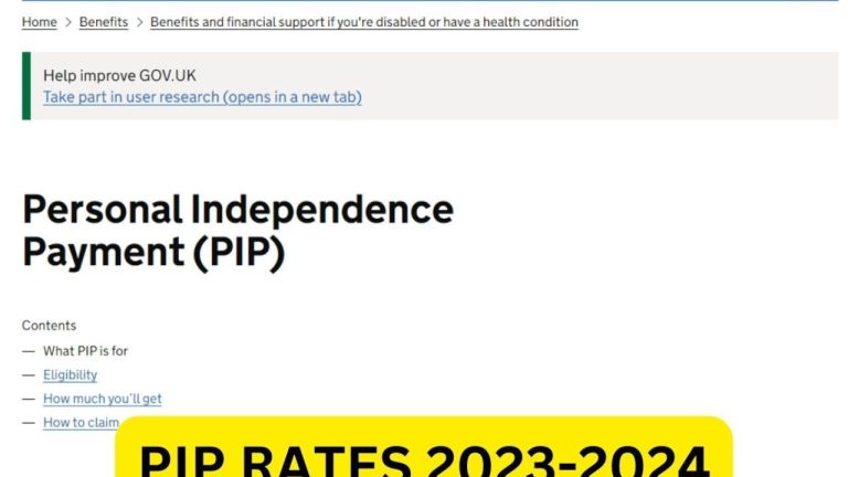 PIP Rates 2023-2024