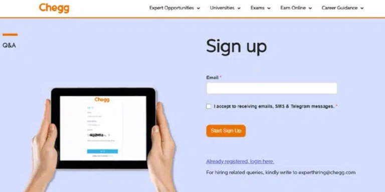 Chegg Expert Login